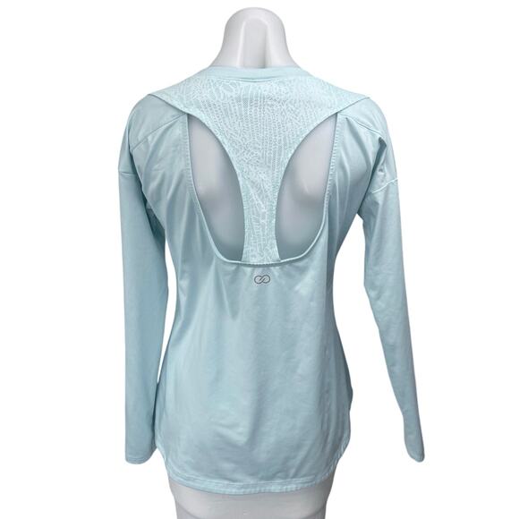 Calia by Carrie Underwood Blue Long Sleeve Racerback Athletic Tee Shirt Top Sz M - Picture 2 of 4